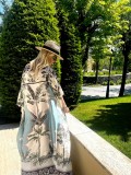 Cleopatra in Marakesh Mint Palm Kaftan