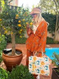 Orange Kimono&Pant Suit