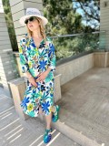 Midi Floral Shirt Dress