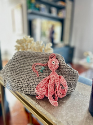 Pink Octopus Big Clutch