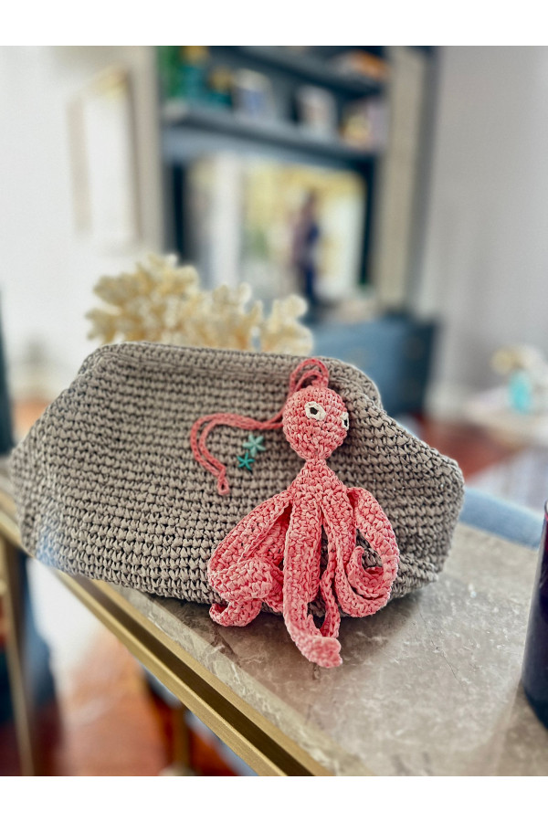 Pink Octopus Big Clutch