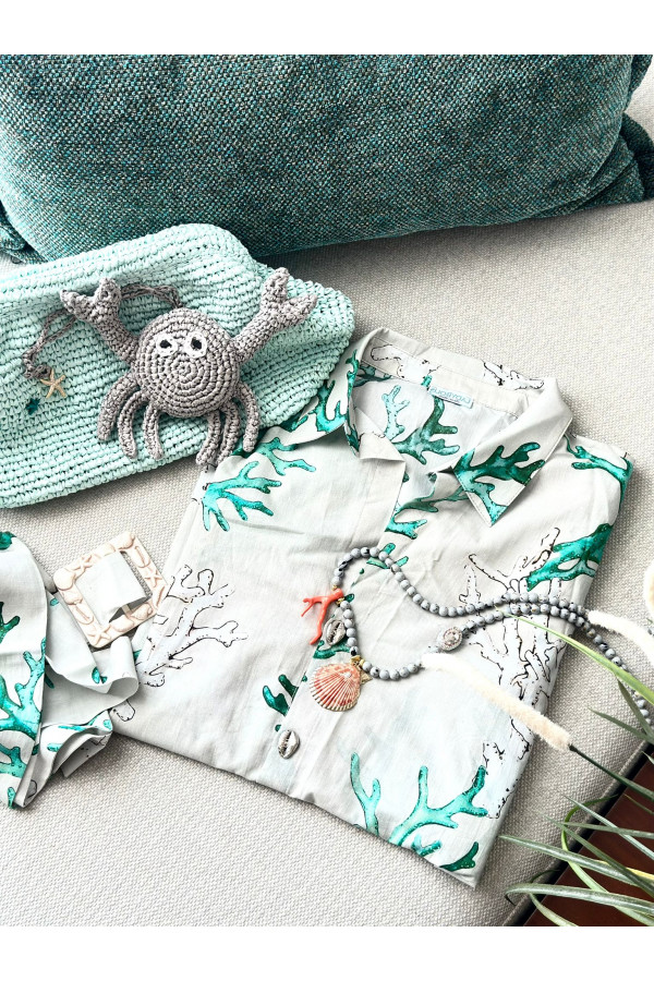 Gray Crab Mint Big Clutch