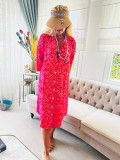 Midi Neon Pink Shirt Dress