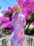 Mdi Lilac Coral Shirt Dress