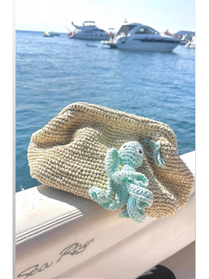 Minty Octopus Natural Big Clutch