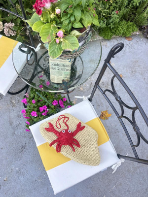 Scarlet Octopus Natural Big Clutch