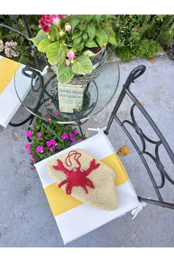 Scarlet Octopus Natural Big Clutch