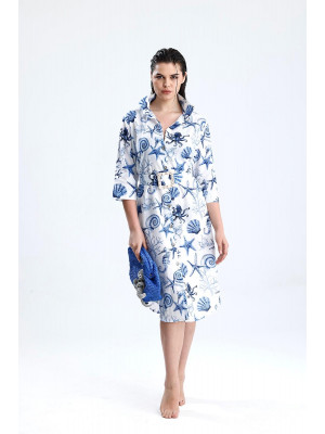 Midi Blue&Blanc Shirt Dress