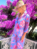 Mdi Lilac Coral Shirt Dress