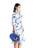 Midi Blue&Blanc Shirt Dress