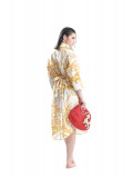 Midi Coral Gold Shirt Dress
