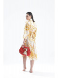 Midi Coral Gold Shirt Dress